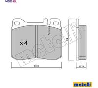 BRAKE PAD SET DISC BRAKE 22-0011-1 FOR MERCEDES-BENZ M 115.954 2.3L 4cyl 123 123