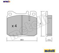 BRAKE PAD SET DISC BRAKE 22-0011-1 FOR MERCEDES-BENZ M 115.954 2.3L 4cyl 123 123