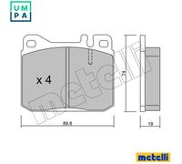 22-0011-2 BRAKE PAD SET, DISC BRAKE FITS VW LT28-50 VAN 2.0