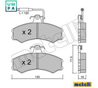 Brake pads 22-0031-0 METELLI for CITROËN PEUGEOT FIAT ALFA ROMEO