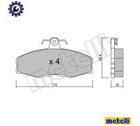 BRAKE PAD SET DISC BRAKE 22-0039-0 FOR SKODA FORMAN/Forman FAVORIT/Pickup 1.9L