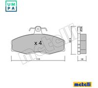 BRAKE PAD SET DISC BRAKE 22-0039-0 FOR SKODA FORMAN/Forman FAVORIT/Pickup 1.9L