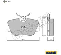 BRAKE PAD SET DISC BRAKE 22-0041-0 FOR MERCEDES-BENZ M 102.910 1.8L 4cyl 190 190