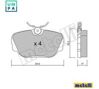 BRAKE PAD SET DISC BRAKE 22-0042-0 FOR BMW 3/Convertible/E0 Z1/Roadster M10B18