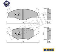 Brake pads 22-0045-0 METELLI for VW SEAT