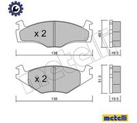 Brake pads 22-0045-1 METELLI for VW SEAT