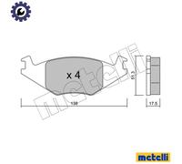 Brake pads 22-0047-0 METELLI for VW SEAT