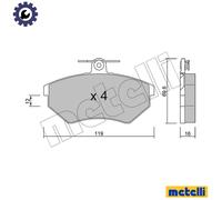 BRAKE PAD SET DISC BRAKE 22-0050-0 FOR VW GOLF/III/Van/Mk QUANTUM CARAT SEAT
