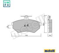 BRAKE PAD SET DISC BRAKE 22-0050-0 FOR VW GOLF/III/Van/Mk QUANTUM CARAT SEAT