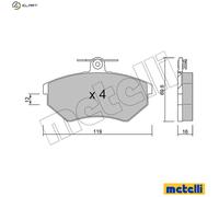 BRAKE PAD SET DISC BRAKE 22-0050-0 FOR VW GOLF/III/Van/Mk QUANTUM CARAT SEAT