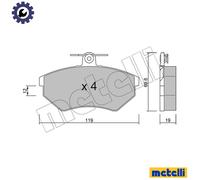 BRAKE PAD SET DISC BRAKE 22-0050-2 FOR VW GOLF/III/Van CHERY ADZ/ABS 1.8L 4cyl