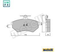 BRAKE PAD SET DISC BRAKE 22-0050-2 FOR VW GOLF/III/Van CHERY ADZ/ABS 1.8L 4cyl