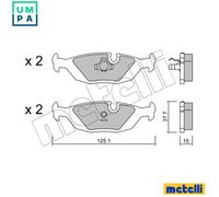 Brake pads 22-0070-0 METELLI for VOLVO SAAB