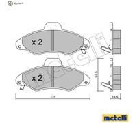 Brake pads 22-0071-1 METELLI for FORD ESCORT Mk VII ESCORT Mk VII Saloon