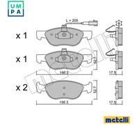 BRAKE PAD SET DISC BRAKE 22-0082-0 FOR FIAT LANCIA DELTA/II/Mk DEDRA/SW 1.7L