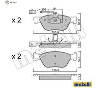 BRAKE PAD SET DISC BRAKE 22-0083-1 FOR ALFA ROMEO LANCIA AR36301/34103 2.0L 166