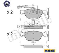 BRAKE PAD SET DISC BRAKE 22-0083-1 FOR ALFA ROMEO LANCIA AR36301/34103 2.0L 166