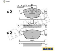 New Brake Pad Set, disc brake for ALFA ROMEO LANCIA:166,KAPPA,KAPPA SW 9948092