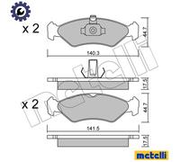 Brake pads 22-0088-0 METELLI for FORD MAZDA