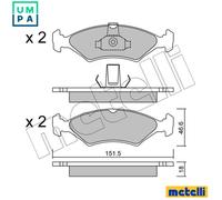 BRAKE PAD SET DISC BRAKE 22-0093-0 FOR MAZDA FORD FIESTA/Van/IV/Mk COURIER 1.3L