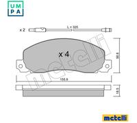 Brake pads 22-0098-0 METELLI for RENAULT OPEL