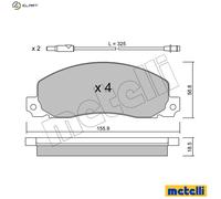 BRAKE PAD SET DISC BRAKE 22-0098-0 FOR RENAULT TRAFIC/Van/Platform/Chassis/Bus