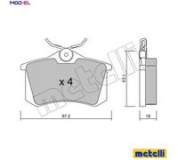 BRAKE PAD SET DISC BRAKE 22-0100-2 FOR RENAULT F7R714/710 2.0L 4cyl MEGANE I