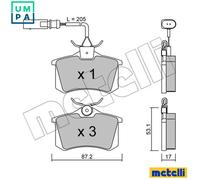 Brake pads 22-0100-3 METELLI for VW FORD SEAT