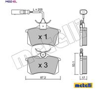 Brake pads 22-0100-3 METELLI for VW FORD SEAT