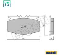 BRAKE PAD SET DISC BRAKE 22-0109-0 FOR TOYOTA BANDEIRANTE/SUV/Pickup 4/RUNNER