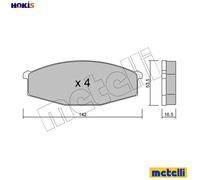 BRAKE PAD SET DISC BRAKE 22-0110-0 FOR NISSAN PATROL/III/1/Platform/Chassis/GR