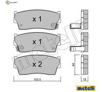 Brake pads 22-0116-0 METELLI for SUZUKI GEO