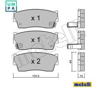 Brake pads 22-0116-0 METELLI for SUZUKI GEO