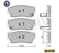 Brake pads 22-0116-0 METELLI for SUZUKI GEO