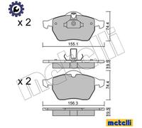 BRAKE PAD SET DISC BRAKE 22-0118-0 FOR OPEL VECTRA/Hatchback Z 18 XEL 4cyl 2.5L