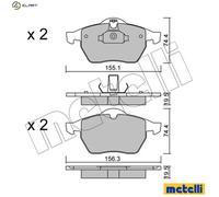 Brake pads 22-0118-0 METELLI for OPEL SAAB