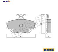 Brake pads 22-0120-0 METELLI for RENAULT PEUGEOT DACIA ALPINE