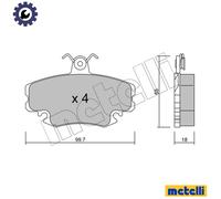 Brake pads 22-0120-0 METELLI for RENAULT PEUGEOT DACIA ALPINE