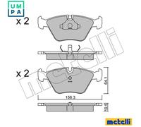 New Brake Pad Set, disc brake for BMW:3,5,7,E36,E34 34111153910 34111157569