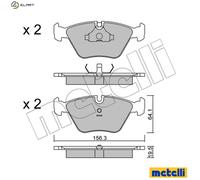 New Brake Pad Set, disc brake for BMW:3,5,7,E36,E34 34111153910 34111157569