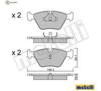 New Brake Pad Set, disc brake for BMW:3,5,7,E36,E34 34111153910 34111157569