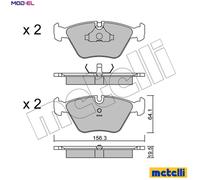BRAKE PAD SET DISC BRAKE 22-0122-0 FOR BMW 3/Z/E6/Roadster/5/E4/Convertible/7