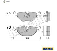 Brake pads 22-0125-0 METELLI for BMW 3 5 5 Touring 7 3 Coupe 3 Convertible