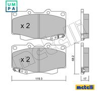 metelligroup 22-0129-1 - Made in Italy - Brake Pads