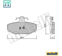 BRAKE PAD SET DISC BRAKE 22-0131-0 FOR VOLVO 760/Rural/Break/Kombi 740/Combi 940