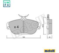 BRAKE PAD SET DISC BRAKE 22-0132-0 FOR VOLVO 760/Kombi/Break/Rural 960 740 2.0L