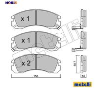 BRAKE PAD SET DISC BRAKE 22-0134-0 FOR MITSUBISHI OUTLANDER/III/SUV ETERNA/IV