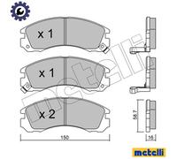 BRAKE PAD SET DISC BRAKE 22-0134-0 FOR MITSUBISHI OUTLANDER/III/SUV ETERNA/IV