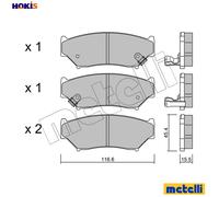 BRAKE PAD SET DISC BRAKE 22-0136-0 FOR GEO TRACKER/Station/Wagon/Cabrio/SUV 1.6L