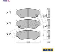 BRAKE PAD SET DISC BRAKE 22-0136-0 FOR GEO TRACKER/Station/Wagon/Cabrio/SUV 1.6L